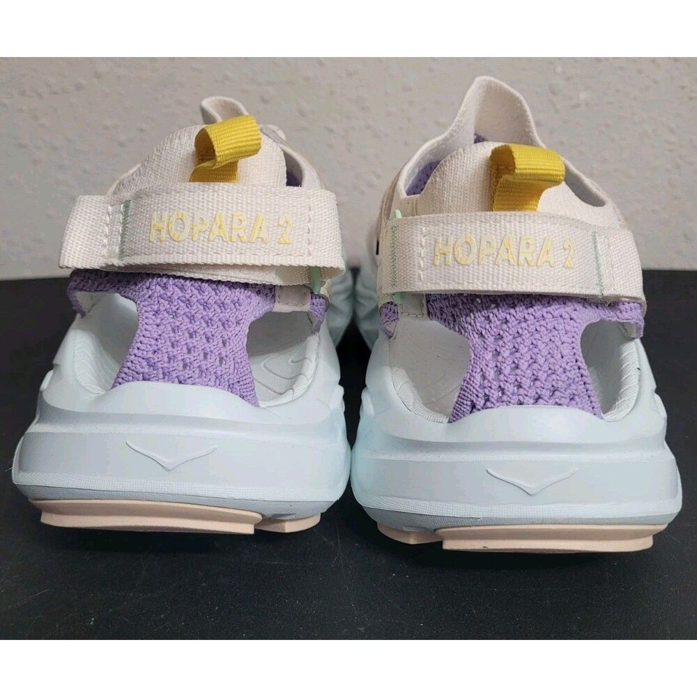 HOKA Hopara 2 Wmn's 10B ANW Cream Mint Lavender Trail Hiking Sandals Water Shoes - Picture 9 of 12